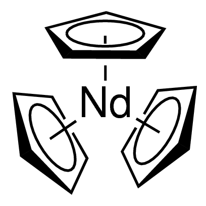 Tris(cyclopentadienyl)neodymium(III) Chemical Structure